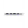 ICY BOX IB-HUB1425-C3 USB 3.2 Gen 1 (3.1 Gen 1) Type-C 5000 Mbit/s Sudraba