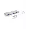 ICY BOX IB-HUB1425-C3 USB 3.2 Gen 1 (3.1 Gen 1) Type-C 5000 Mbit/s Sudraba