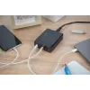 DIGITUS 4 portu USB lādētājs, 72W 1x USB-C (PD) 5,9,15,20V/3A, 3x USB-A 5V/2,4A, melns