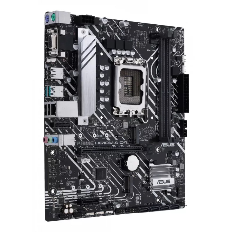 Mātesplate ASUS PRIME H610M-A D4-CSM, Intel H610, LGA 1700, micro ATX, DDR4, 2x DIMM, 64GB, 2x M.2, 4x SATA III, HDMI 2.1, DP 1.4