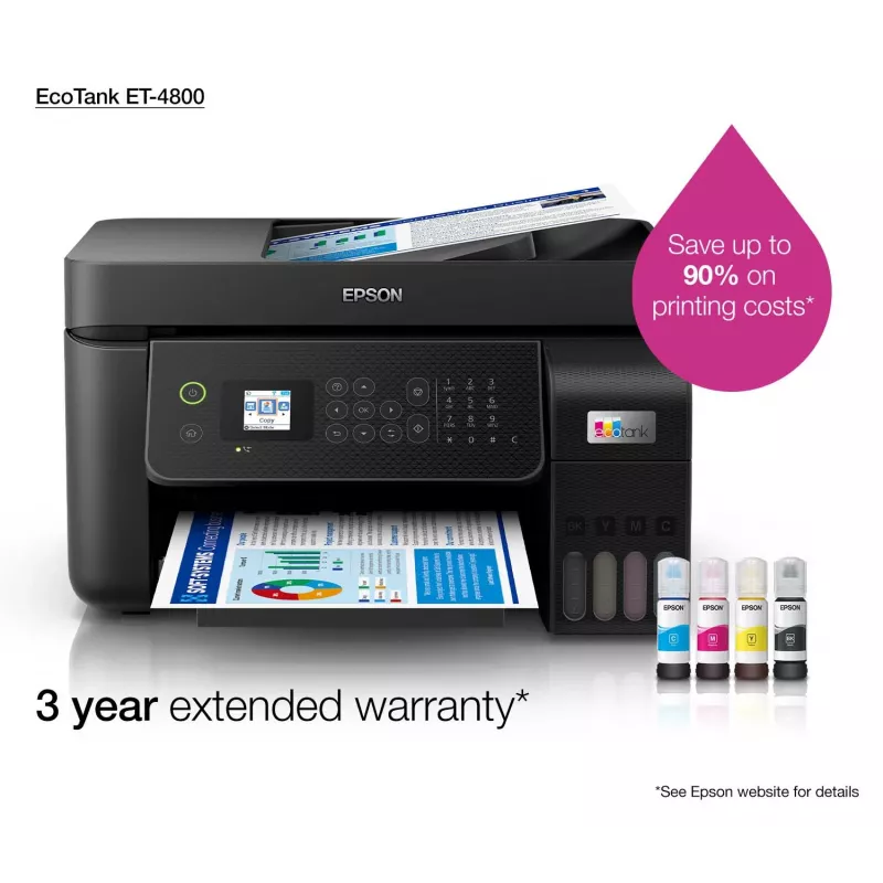 Epson EcoTank ET-4800 tintes printeris A4 5760 x 1440 DPI 33 lpp./min Wi-Fi