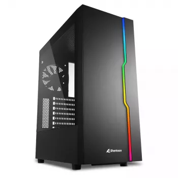 PC korpuss Sharkoon RGB Slider Midi Tower melns