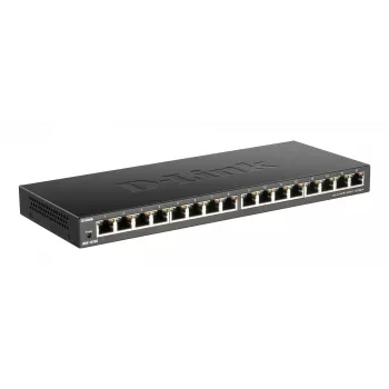 D-Link DGS-1016S Nepārvaldīts Gigabit Ethernet (10/100/1000) Melns