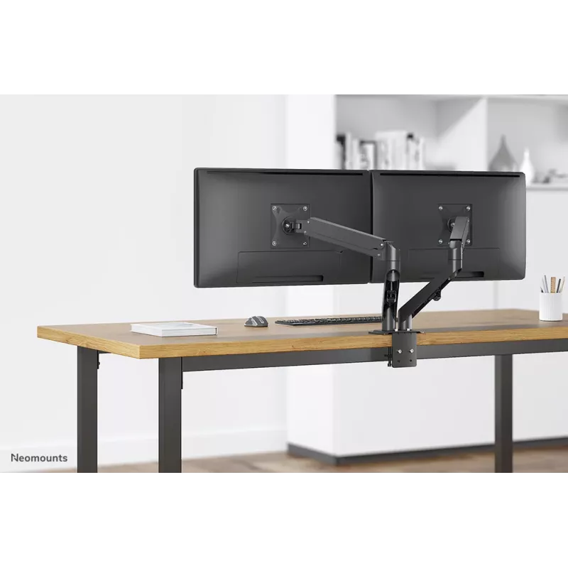 Neomounts DS70-700BL2 monitora plecs 17–27 collas - gāzes atspere, skava, 7 kg, 43,2 cm (17 collas), 68,6 cm (27 collas), 100 x 100 mm, melns