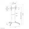 Neomounts FL50-540BL1 TV ratiņi 37-70 collu, Melns, Pārnēsājams grīdas statīvs, Tērauds, 50 kg, 94 cm (37 collas), 177,8 cm (70 collas)