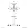 Neomounts NM-M1700Melns TV trolley 32-75 inch, Melns, Fixed floor stand, Steel, 50 kg, 81.3 cm (32 inch), 190.5 cm (75 inch)