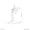 Neomounts FPMA-D865Melns Monitora statīvs 10-32 collas - gāzes atspere