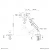 Neomounts DS70-810BL1 Monitora statīvs 17-32 collas - gāzes atspere - vietu taupošs - 180°-aizture