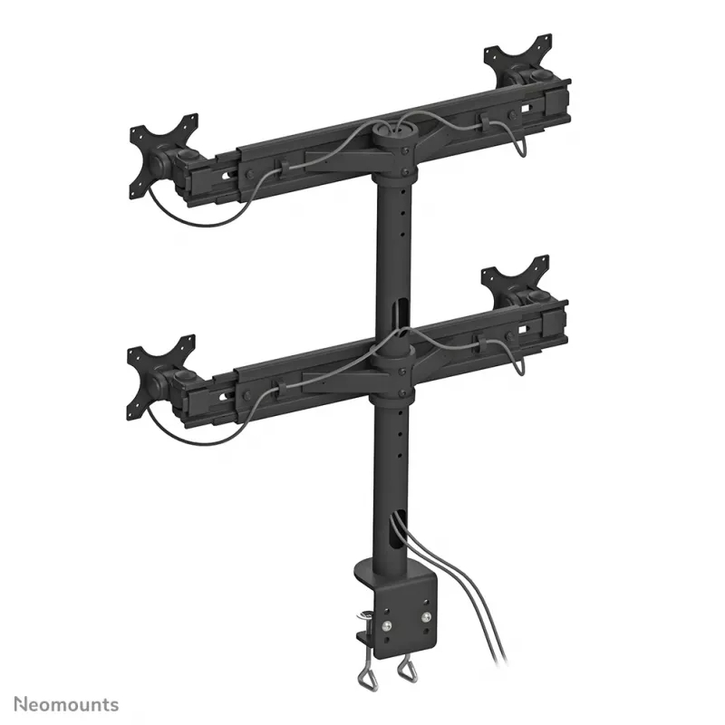 Neomounts FPMA-D700D4 Monitora svira 19-30 collas, Skava, 8 kg, 48,3 cm (19 collas), 76,2 cm (30 collas), 100 x 100 mm, Melna