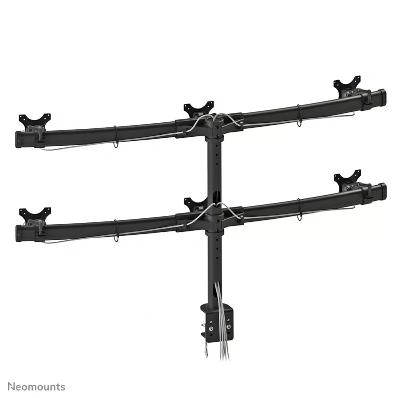 Neomounts FPMA-D700D6 Monitora statīvs 19-27 collu, Skavas stiprinājums, 8 kg, 48,3 cm (19 collas), 68,6 cm (27 collas), 100 x 100 mm, Melns