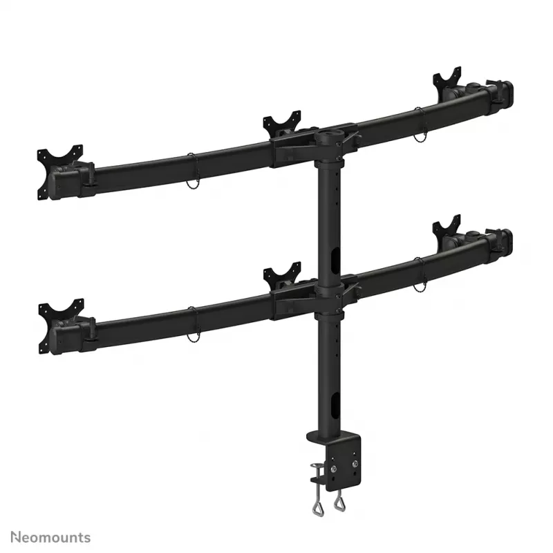 Neomounts FPMA-D700D6 Monitora statīvs 19-27 collu, Skavas stiprinājums, 8 kg, 48,3 cm (19 collas), 68,6 cm (27 collas), 100 x 100 mm, Melns
