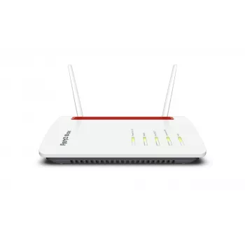 Bezvadu maršrutētājs FRITZ 6850 5G, Gigabit Ethernet, divu joslu (2,4 GHz / 5 GHz), melns, sarkans, balts