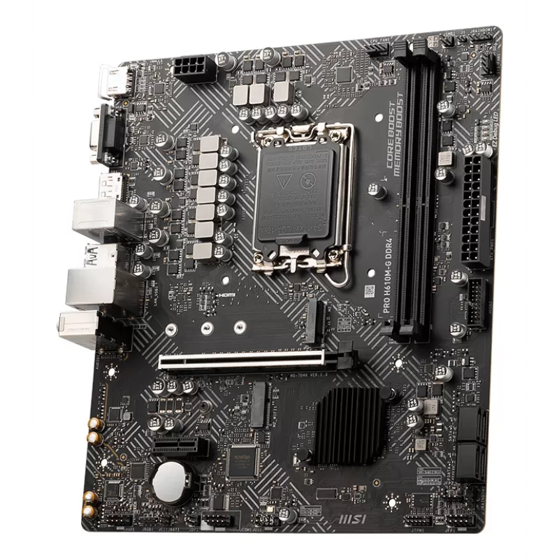 MSI PRO H610M-G DDR4 mātesplate Intel H610 LGA 1700 micro ATX