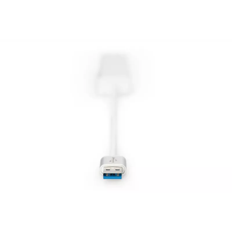 DIGITUS USB 3.0, 3 portu HUB un Gigabit LAN adapteris 3xUSB A/F, 1xUSB A/M, 1xRJ45 LAN, atbalsta Windows un Mac OS