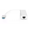 DIGITUS USB 3.0, 3 portu HUB un Gigabit LAN adapteris 3xUSB A/F, 1xUSB A/M, 1xRJ45 LAN, atbalsta Windows un Mac OS