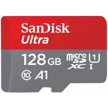 WESTERN DIGITAL SanDisk Ultra micro SDXC 128GB plus SD Adapter 140MB/s A1 Class 10 UHS-I - Attēlu iepakojums