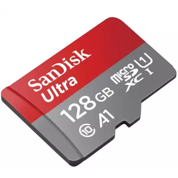WESTERN DIGITAL SanDisk Ultra micro SDXC 128GB plus SD Adapter 140MB/s A1 Class 10 UHS-I - Attēlu iepakojums