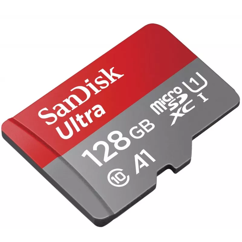 WESTERN DIGITAL SanDisk Ultra micro SDXC 128GB plus SD Adapter 140MB/s A1 Class 10 UHS-I - Attēlu iepakojums