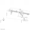 Neomounts NM-D775DX3Melns monitora roka 17-27 collas - gāzes atspere - Topfix - 180°-stop