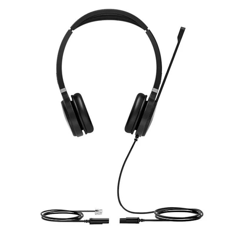 Yealink YHS36 Headset Wired Head-band Office/Call center Melns, Silver