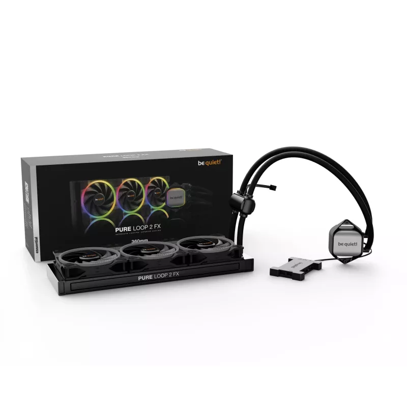 be quiet Pure Loop 2 FX 360mm Procesora Daudzfunkcionāls šķidruma dzesētājs 12 cm Melns 1 gab.