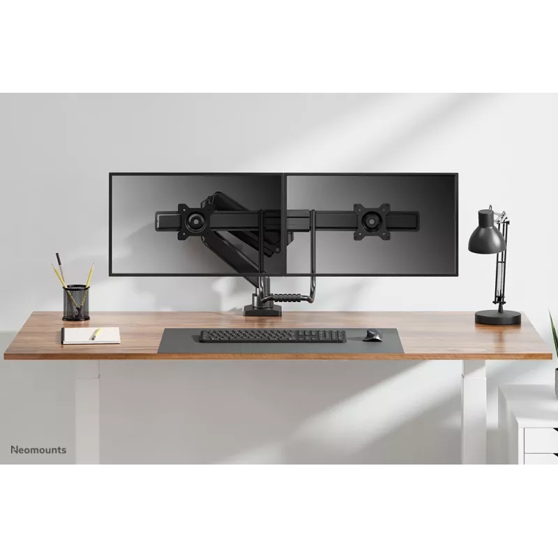 Neomounts DS75-450BL2 monitora kronšteins 17-32 collas - gāzes atspere - augšējā stiprinājums - 180° aizture