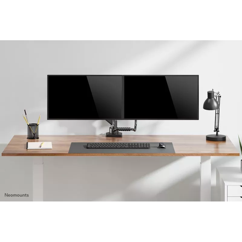 Neomounts DS75-450BL2 monitora kronšteins 17-32 collas - gāzes atspere - augšējā stiprinājums - 180° aizture