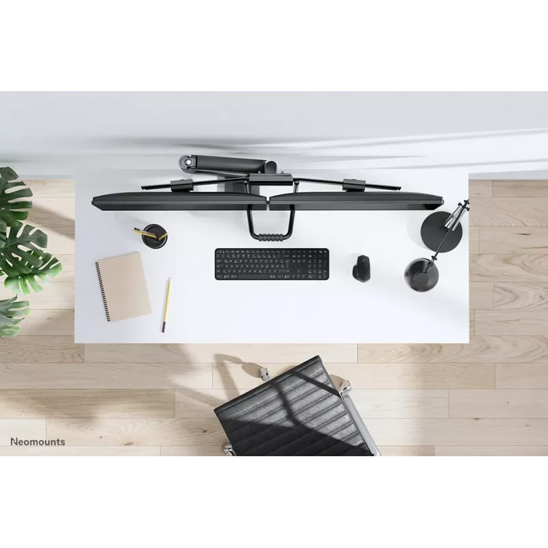 Neomounts DS75-450BL2 monitora kronšteins 17-32 collas - gāzes atspere - augšējā stiprinājums - 180° aizture