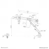 Neomounts DS75-450BL2 monitora kronšteins 17-32 collas - gāzes atspere - augšējā stiprinājums - 180° aizture