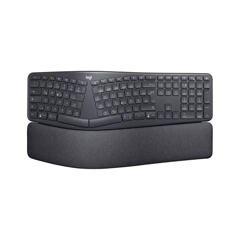 LOGITECH Ergo K860 - bezvadu dalītā tastatūra Business grafīta krāsā QWERTZ izkārtojumā vācu valodai
