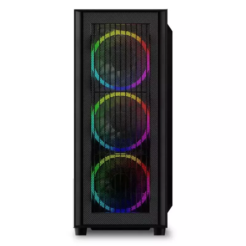 PC korpuss Sharkoon RGB Wave Desktop Melns