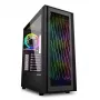 PC korpuss Sharkoon RGB Wave Desktop Melns