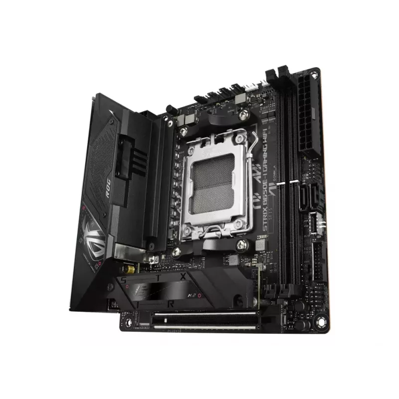 Mātesplate ASUS ROG STRIX B650E-I GAMING WIFI mini ITX — AMD B650, Socket AM5, DDR5, 2x M.2, Wi‑Fi 6E, 2.5Gb LAN