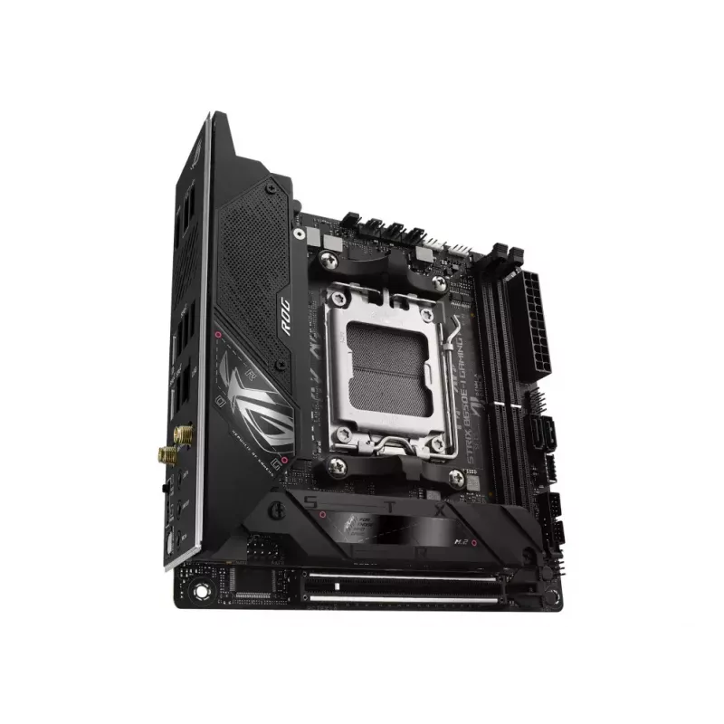 Mātesplate ASUS ROG STRIX B650E-I GAMING WIFI mini ITX — AMD B650, Socket AM5, DDR5, 2x M.2, Wi‑Fi 6E, 2.5Gb LAN