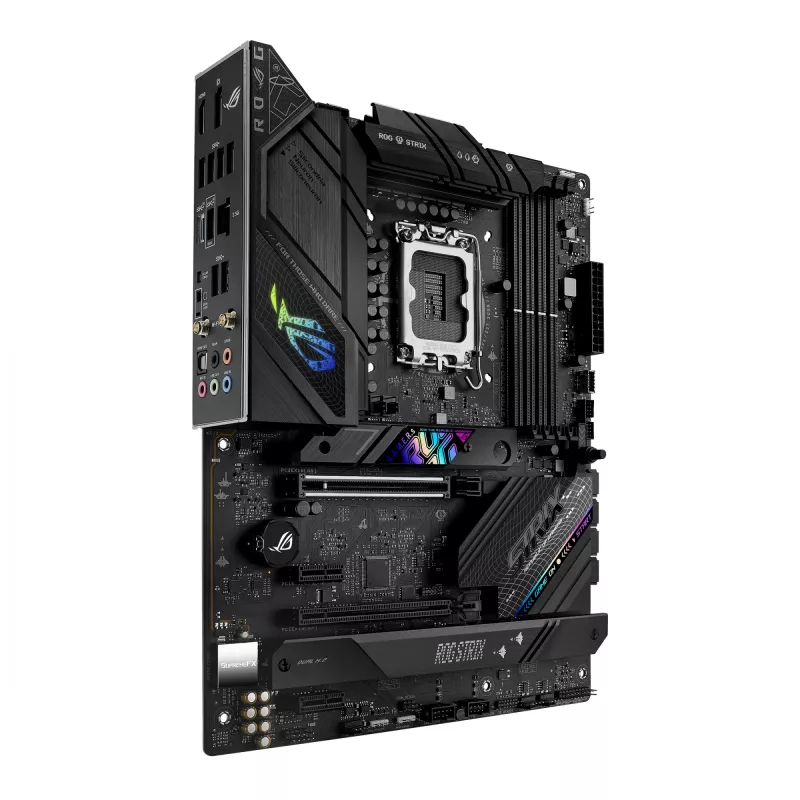 Mātesplate ASUS ROG STRIX B760-F GAMING WIFI — Intel B760, LGA 1700, ATX, DDR5, 4 DIMM, Wi‑Fi 6E, 2.5Gb LAN