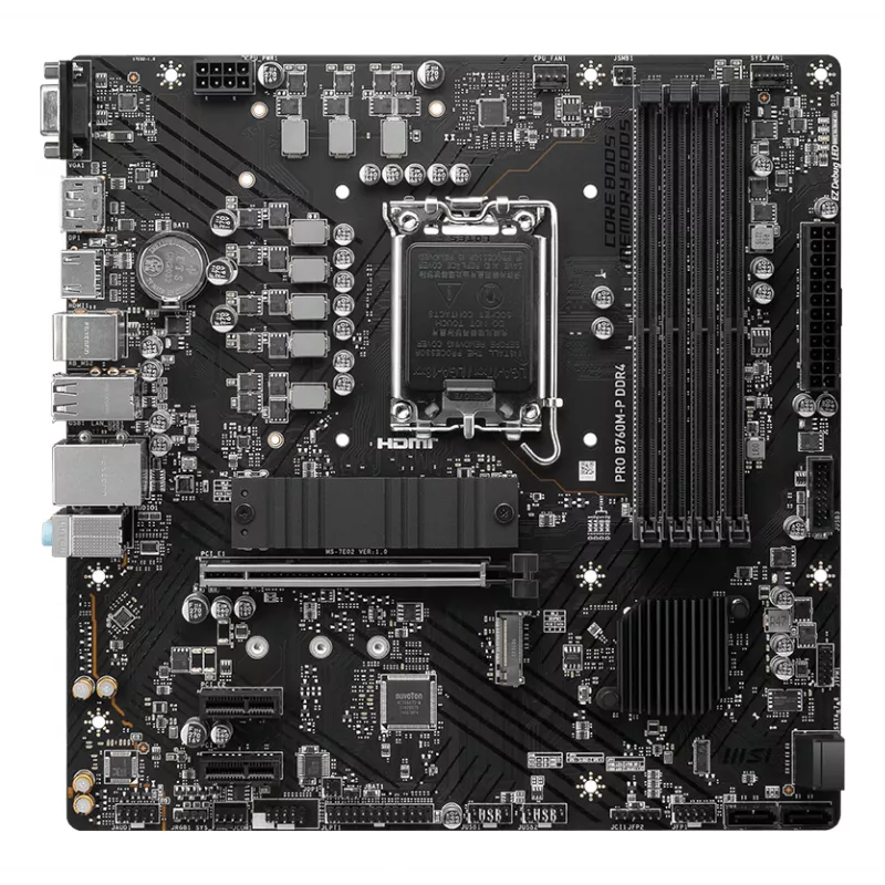 MSI PRO B760M-P DDR4 mātesplate Intel B760 LGA 1700 micro ATX