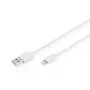 DIGITUS USB-A uz Lightning MFI C89, 2 m datu un uzlādes kabelis, balts, 5 V, 2,4 A
