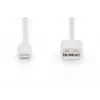 DIGITUS USB-A uz Lightning MFI C89, 2 m datu un uzlādes kabelis, balts, 5 V, 2,4 A