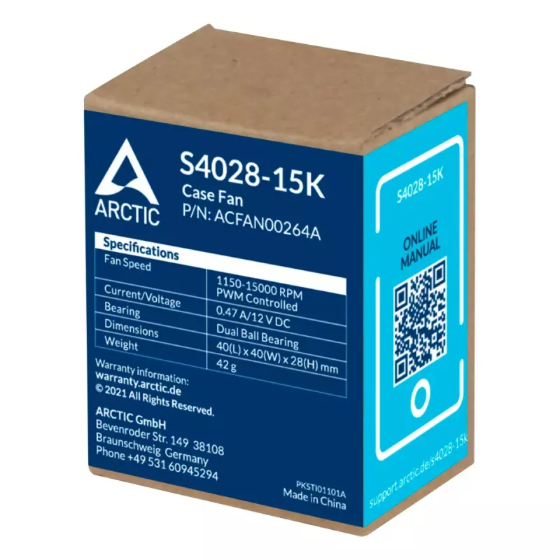 ARCTIC S4028-15K - 40 mm servera ventilators