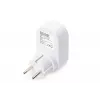 DIGITUS Strāvas adapteris ar 2 USB pieslēgvietām 250V, 50 Hz, USB: 5V, 2.1A, balta / pelēka