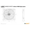 be quiet Light Wings White | 140mm PWM ātrgaitas trīskāršais komplekts Datora korpusa ventilators 14 cm 3 gab.