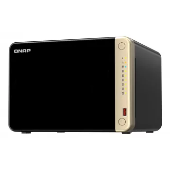 QNAP TS-664 NAS Tornis Intel® Celeron® N5095 8 GB DDR4 0 TB QNAP QTS Melns, Bronza