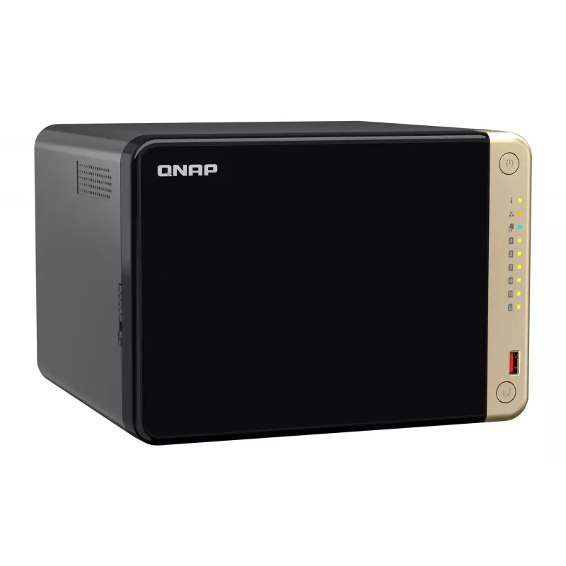 QNAP TS-664 NAS Tornis Intel® Celeron® N5095 8 GB DDR4 0 TB QNAP QTS Melns, Bronza