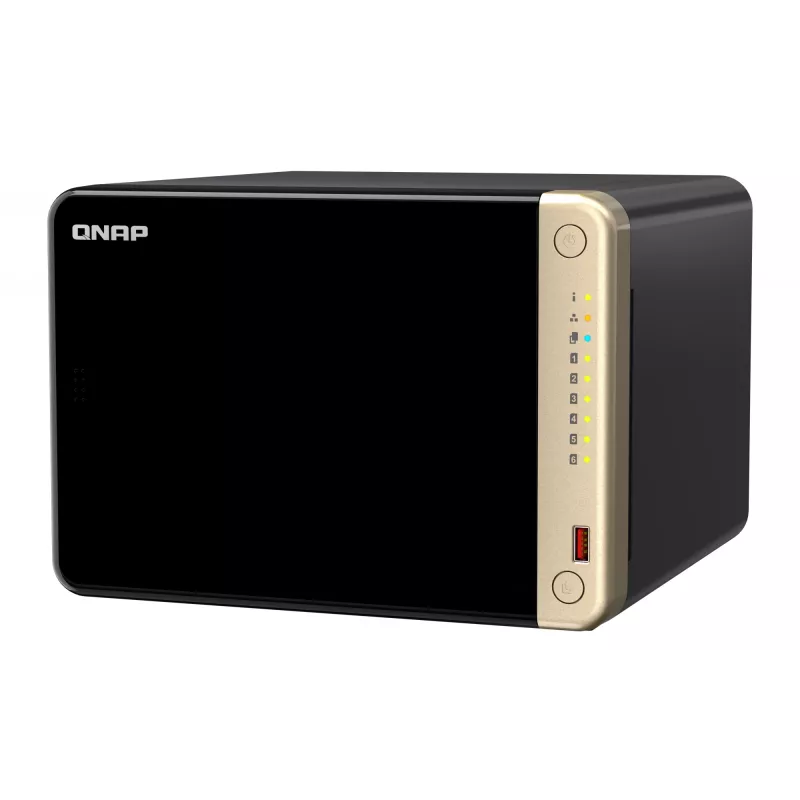 QNAP TS-664 NAS Tornis Intel® Celeron® N5095 8 GB DDR4 0 TB QNAP QTS Melns, Bronza