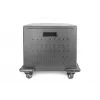 DIGITUS uzlādes skapis, 16 uzlādes vietām, 14 collas, melns 384 x 550 x 375 mm, elektr. slēdzene, iekļ. USB, ventilators