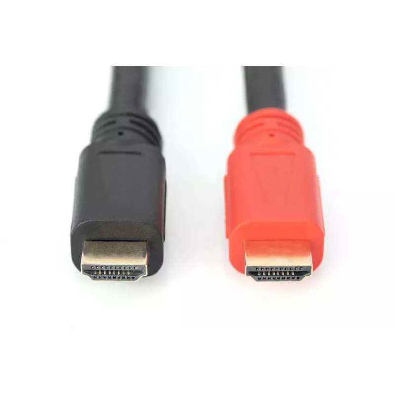 DIGITUS ASSMANN HDMI High Speed savienojuma kabelis, A tips, ar pastiprinātāju, M/M, 15m Full HD, CE, zelts melns