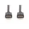 DIGITUS HDMI ātrdarbīgs savienojuma kabelis, A tips V/V, 3m ar Ethernet, Ultra HD 60p, zelts melns