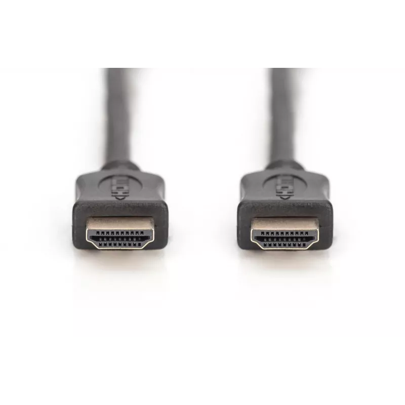 DIGITUS HDMI ātrdarbīgs savienojuma kabelis, A tips V/V, 3m ar Ethernet, Ultra HD 60p, zelts melns