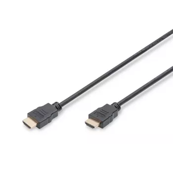 DIGITUS HDMI standarta savienojuma kabelis, A tipa vīriešu/vīriešu, 2 m, ar Ethernet, HDMI 1.4, Full HD (ak-330114-020-s)
