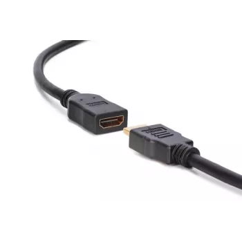 DIGITUS HDMI High Speed pagarinātāja kabelis, tips A M/F, 3m ar Ethernet, Ultra HD 24p, zelta melns